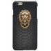 iPhone 7 Plus 5.5 - Luxury PU Leather Lion Stand Snake Skin Pattern PC Hard Protective Phone Cover Case - Black